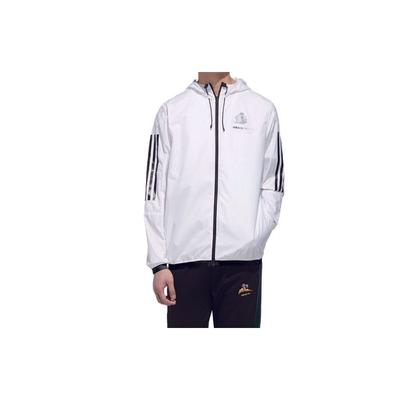 Neo Marken Windbreaker mit Kapuze und langen Ärmeln Herren Oberbekleidung Weiß GK5869