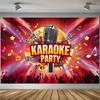 Ein Partybanner, perfekt für eine Karaoke-Feier, mit einem dekorativen Hintergrund zum FotografierenDJH