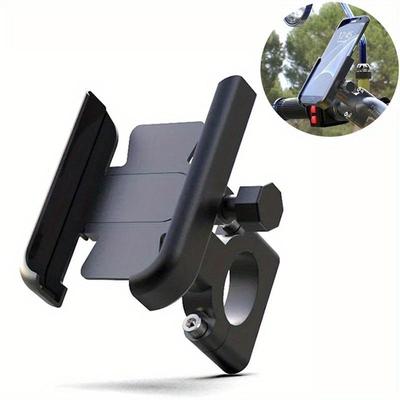 Aluminum Alloy Motorcycle Bike Bicycle Phone Holder for 4-7Inch Smartphone GPS 20-30mm Handlebar Mount Accessories 360° Rotation