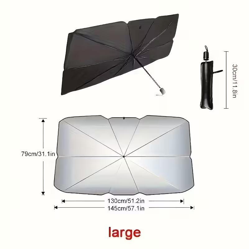 

Car sunshade, front windshield sunscreen and heat insulation panel for cars,window umbrella, rearview mirror opening sunshade