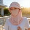 Summer Cycling Caps with Breathable Face Covers Icy Feeling Fabric for Outdoor Sports Fishing