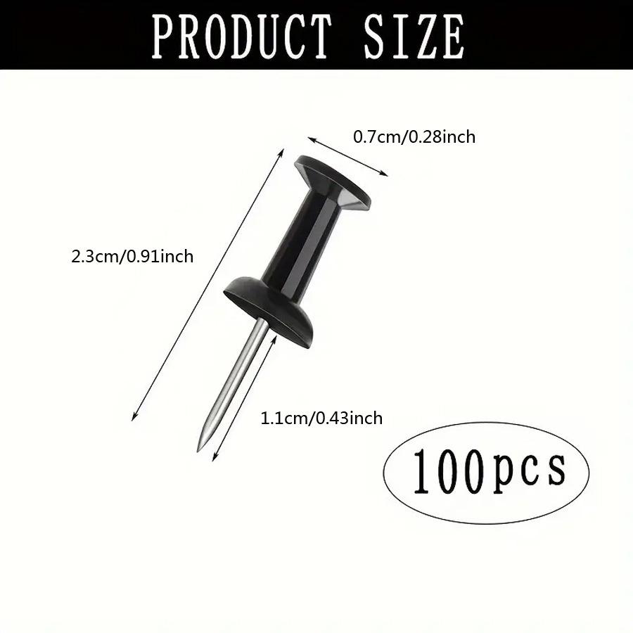 

Black U-Shaped Wall Nails: Large-Headed, Colorful Pushpins for Photo Walls and Cork Boards