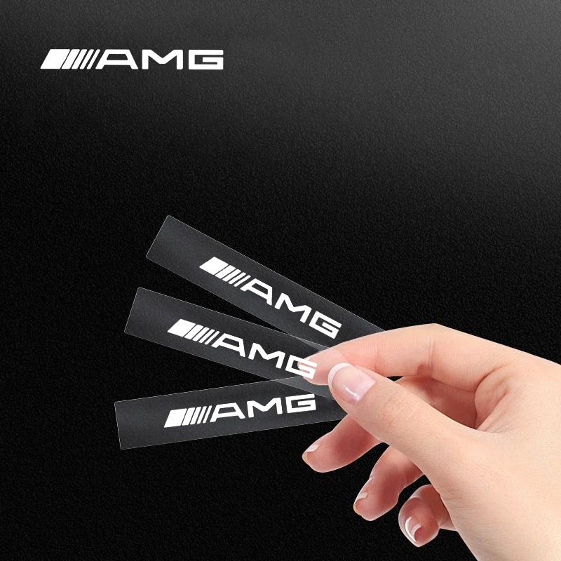 5/10pcs Car Interior Decoration Stickers Pasted Waterproof Decor For Mercedes Benz AMG A C E Class W201 W210 W108 W204 W205 W203