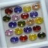 Natural Mixed Color Sapphire Loose Gemstone 15 Pcs 7x5 Mm Lot Oval Cut -W September Birthstone Gift