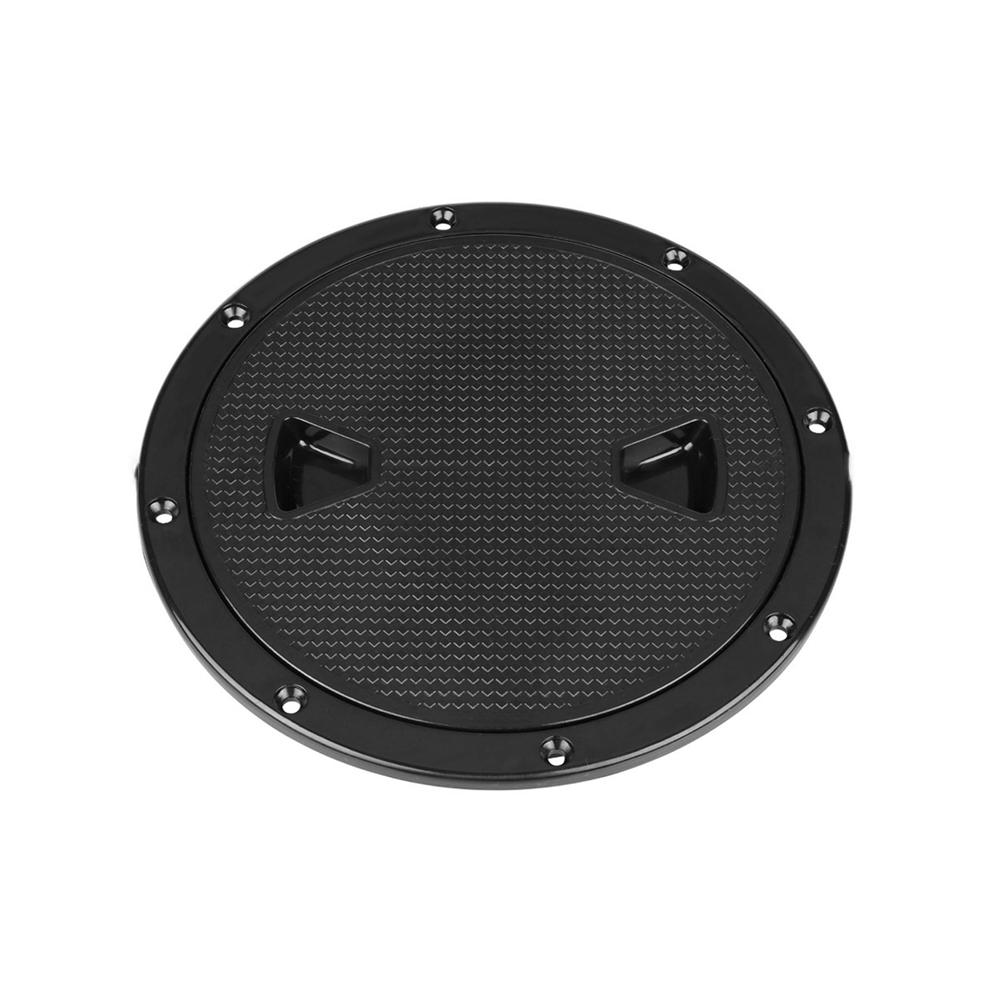 

Противоскользящая крышка люка для осмотра круглой палубы из АБС-пластика Крышка инспекционной пластины для лодки с винтами 6in чёрный