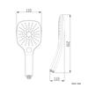 Push Button Adjustable 3 Functions Handheld ABS Plastic Shower Head with Chrome Finish for Hotel Use