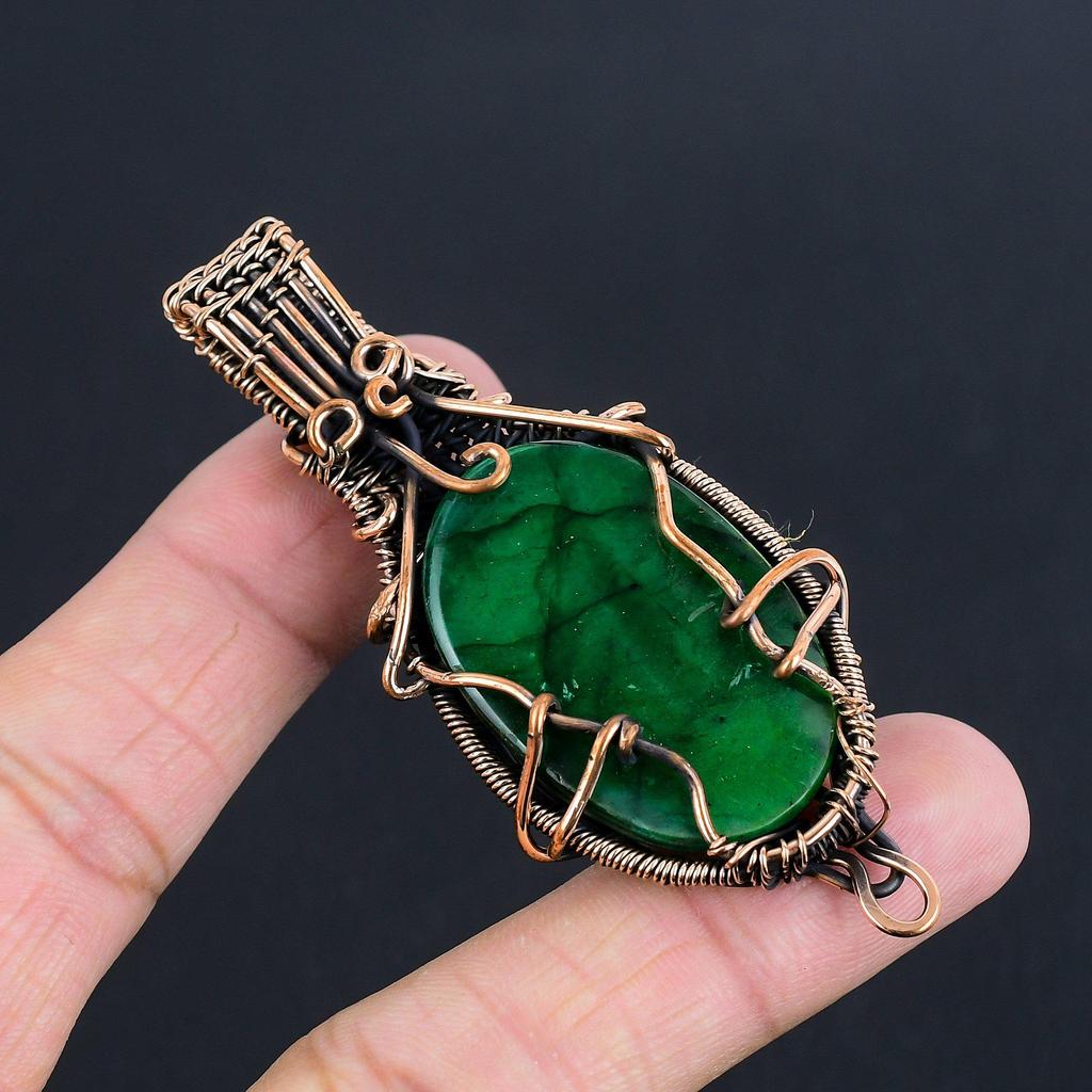 Green Flash Labradorite Pendant Gemstone Jewelry, 999 Copper Wire Wrapped Pendant, Handmade Jewelry Birthstone Pendant, Gift For Him