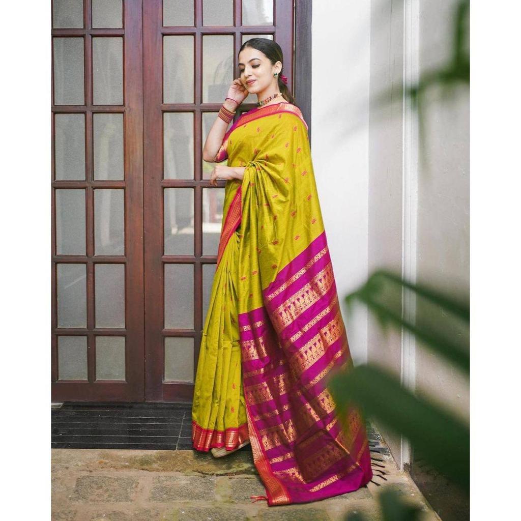 New Launch – Graceful Soft Lichi Silk Saree with Rich Jacquard Weaving & Elegant Pallu Finish