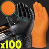 Heavy Duty Nitrile Gloves 8Mil Extra Thick Mechanic Industrial Disposable Glove with Textured Grip Antislip Safety Work Gloves