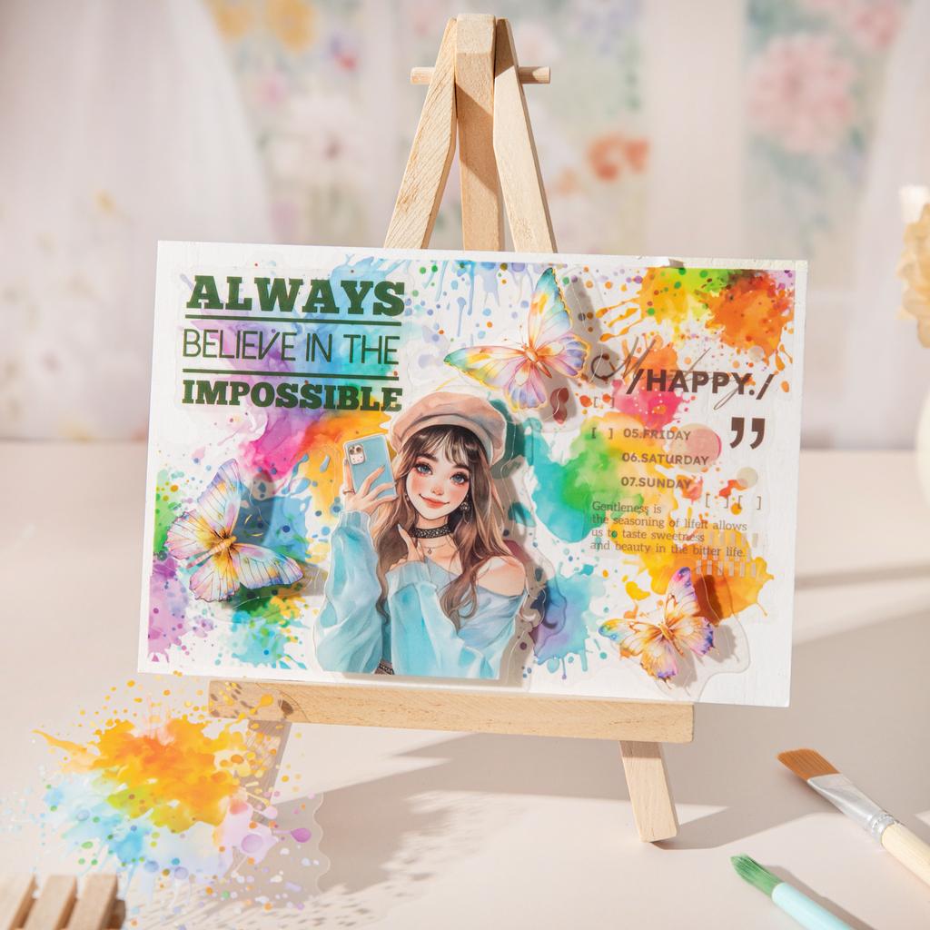 25pcs/1lot Kawaii Stationery Stickers Butterfly Dream Flower Room Diary Decorative Mobile Stickers Scrapbooking Craft Stickers