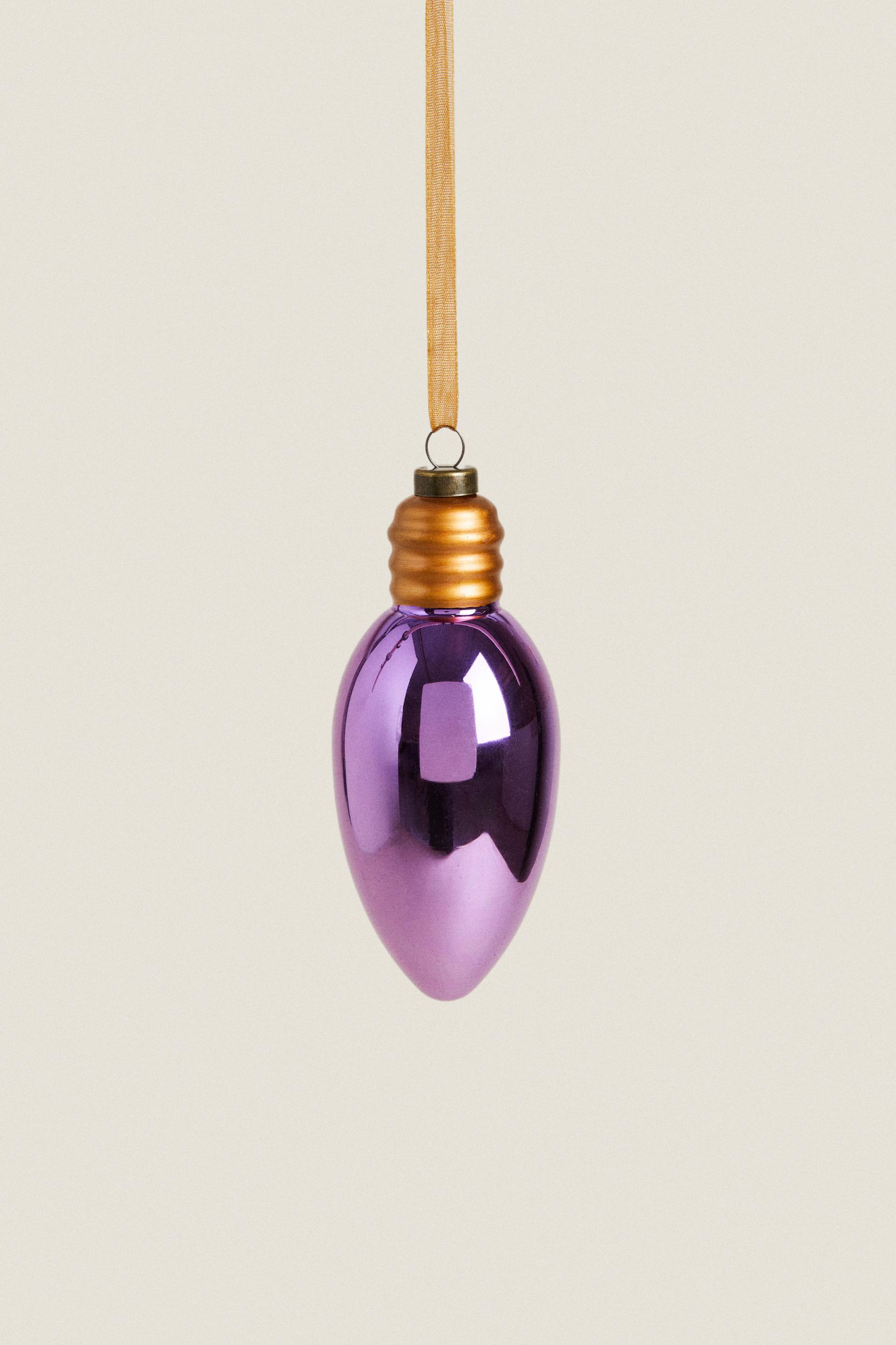 

GLASS LIGHT BULB CHRISTMAS DECORATION