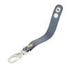 [Inden-ya] Inden Belt Strap Keychain B, Deerskin, Navy Blue with White Lacquer, Shippo Pattern, 4701-14-179