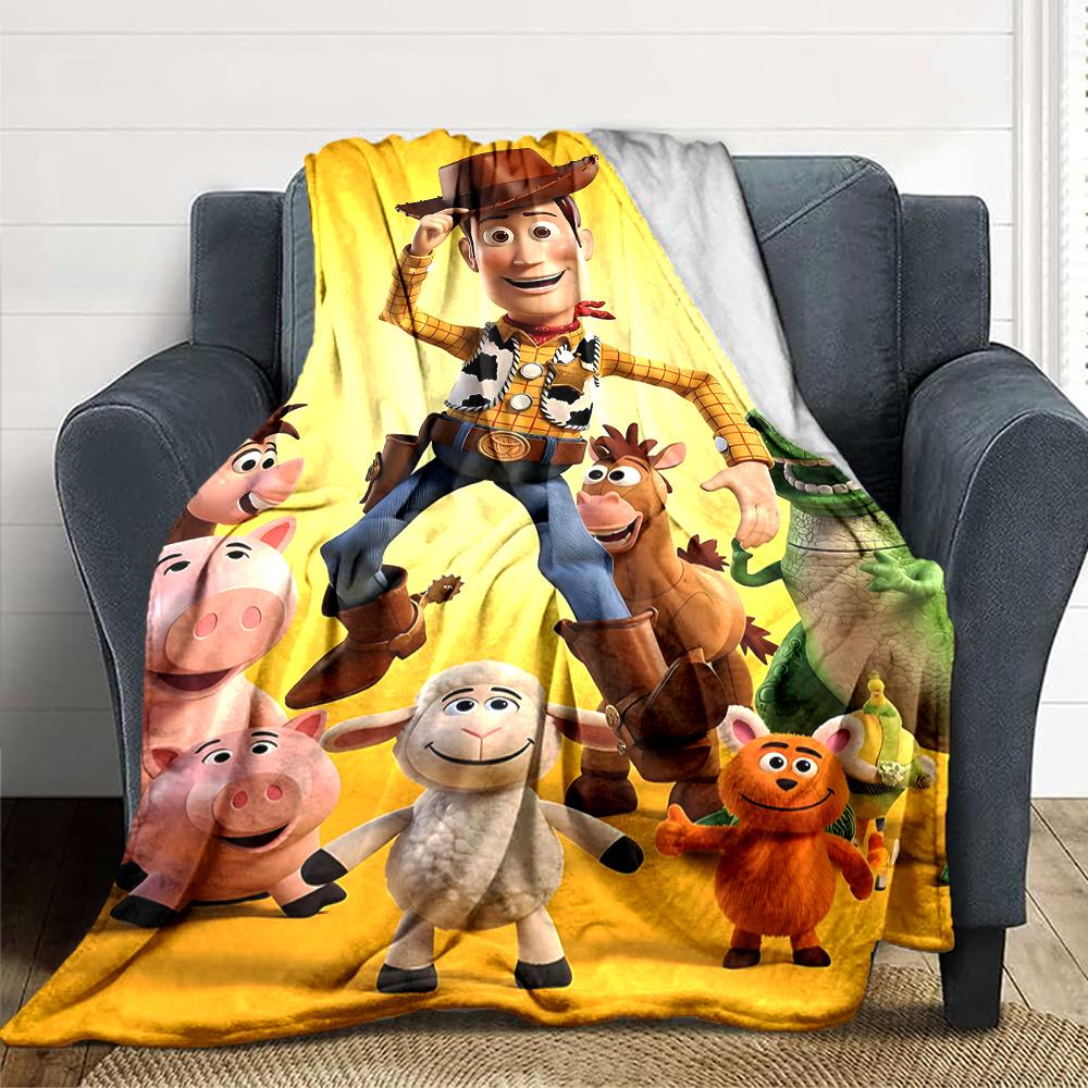 1Pc Toy Story Characters Blanket Soft Throw Blanket For Home Bedroom Bed Sofa Travel Office Solid Christmas Blanket