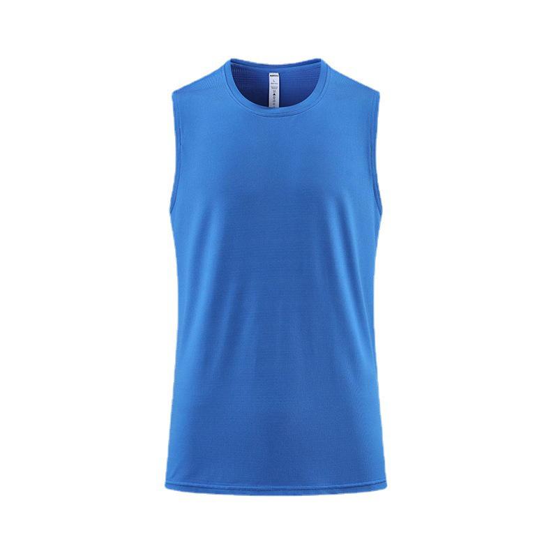 Men's Quick-Dry Sports Vest 2023: Summer Solid Color Round Neck for Running, Fitness & Basketball