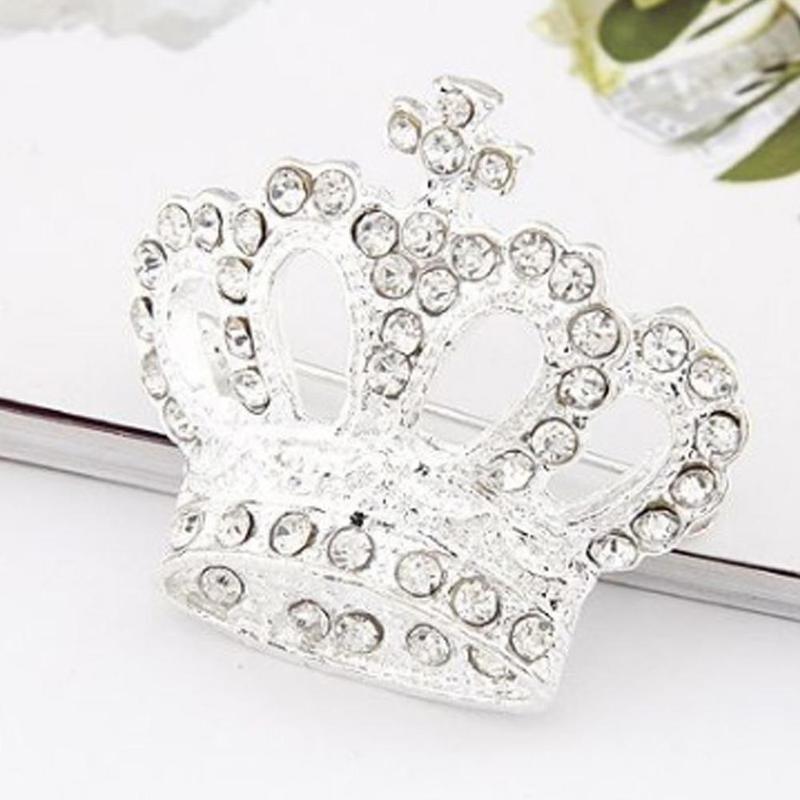 Fashion Elegance Women Crown Shape Princess Brooch Dress Pin