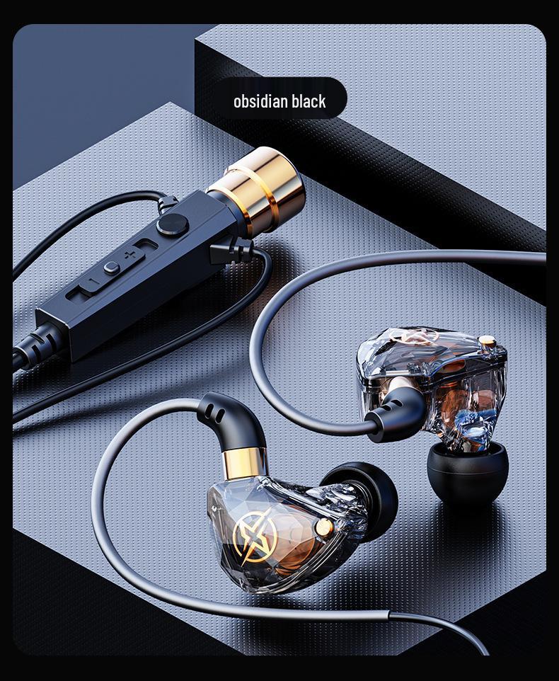 New Stereo Over-Ear Wired Headphones with Live Singing and Reverb Monitoring for K-Song Recording