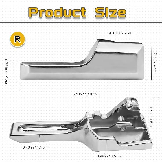 Interior Door Handle Driver Right Side Compatible with Ford Expedition 2007-2015 Lincoln Navigator 2007-2013 Replace 8L1Z7821818A
