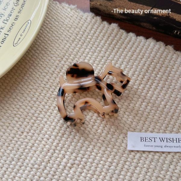 

Liu Yifei Style Acetate Dog Claw Hair Clip for Women - Cute Hollow Half-Up Bun Clip
