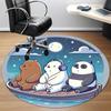 1pc We Bare Bears Office Round Area Rug, Under Office Chairs Bedroom Living Room Home Decor  A1022213