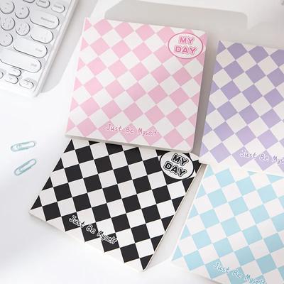 100 blätter/pc Überprüfen Drucke Quadrat Rechteck Haftnotiz Notebook Tragbare Memo Pad Notizblock Schulbedarf