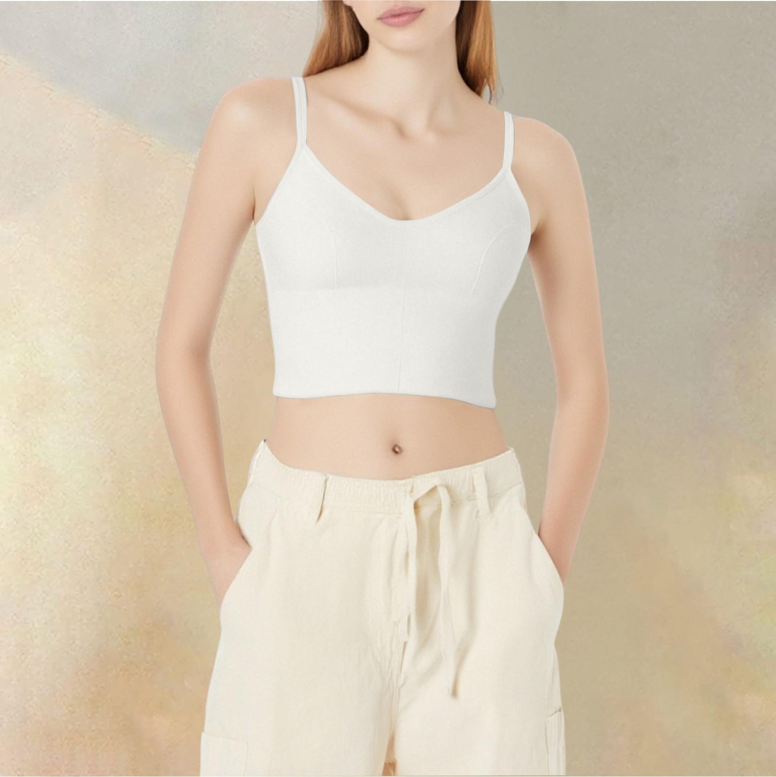 

Женский топ-майка без рукавов с плиссировкой One Size белый