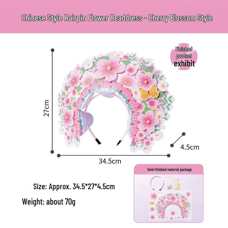 Elegant Flower Hairpins for Teacher’s Day - Chinese Style DIY Hair Accessories & Hanfu Decorations for Children’s Crafts and Photography.