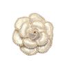 Faux Pearl Camellia Brooch Black White Flower Lapel Pin Sweater Cardigan Coat Business Suit Clothing Accessories Fashion Jewelry