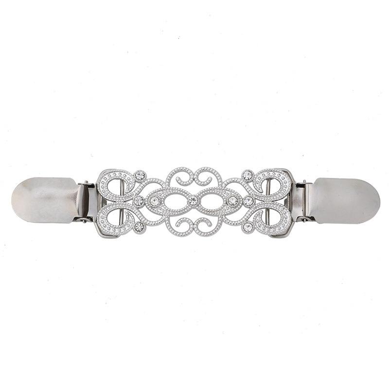 Clip de col en alliage pour femmes, boucle d'écharpe rétro, Cardigan, broche en diamant, Clip de pull Anti-exposition