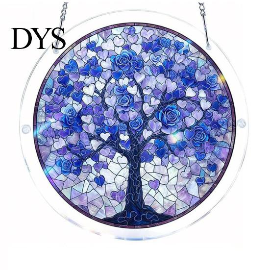 Irregular Shape Puzzle Pieces Acrylic Jigsaw Suncatcher Stained Glass Window Hanging Ornament DIY Puzzles Hands-on Activity Sun Catcher Panel for Home