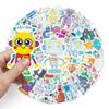 51 Pcs Unique Robot Doodle Cartoon Cute Children's Gooka Skateboard Water Bottle Luggage Stickers
