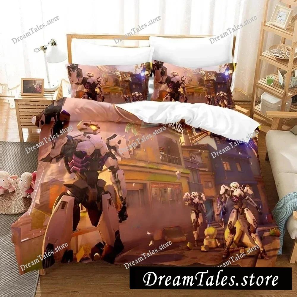 New Overwatch 2 Invasion Bedding Set Single Twin Full Queen King Size Bed Set Adult Kid Bedroom Duvet Cover Sets 3D Print Game