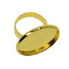 10x Regulowane Półfabrykaty Pierścieniowe do 25mm Kaboszon Złoty