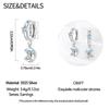 Original 925 Sterling Silver Stars Moon Earrings Women Zircon Ear Studs Sparkling Pave Hoop Earring Anniversary Jewelry Gift