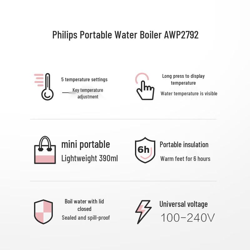 Philips Portable Electric Kettle Travel Mug