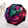 Dragon Pentagram Neon Art PrintUmbrella, Portable 3-Fold Umbrella for Men & Women,Christmas Gift ES335