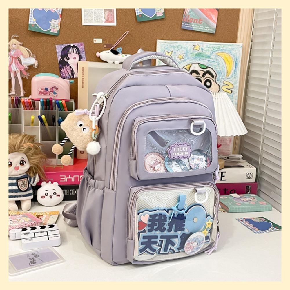 Рюкзак большой емкости, новая школьная сумка в студенческом стиле, универсальная прозрачная сумка для девочки, школьная сумка для ученика