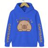 Cartoon Cute Capybara Print Children's Hooded Hoodies Capybara Casual Fashionable Comfortable Boy Girl Sweatshirt Pullover