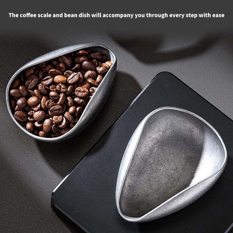 Coffee Measuring Dish with Integrated Scale Metal Multifunctional Home Accessory Coffee Dosing Tray for Measuring Use
