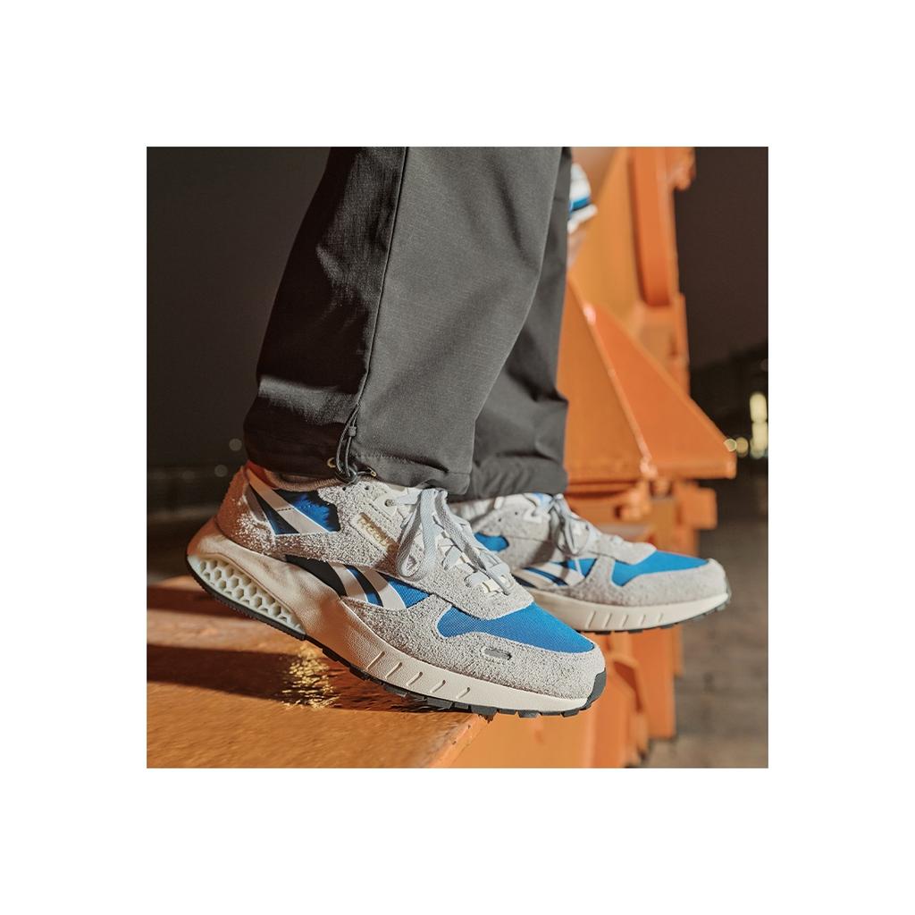 Reebok Classic Leather Hexalite Cushioning Low Top Running Shoes Unisex Sneaker Gray Blue 100074406