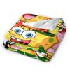 Soft Blanket Children Camping SpongeBobs Bikini Bottom Scene Throw Blanket  Flannel Bedspread For Home Decor Sofa Bed Cover