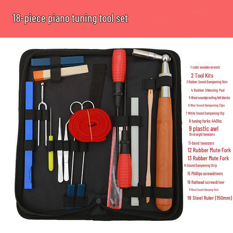 Xu Yi Piano Tuning Wrench Set - 18-Piece Musical Instrument Tool Kit