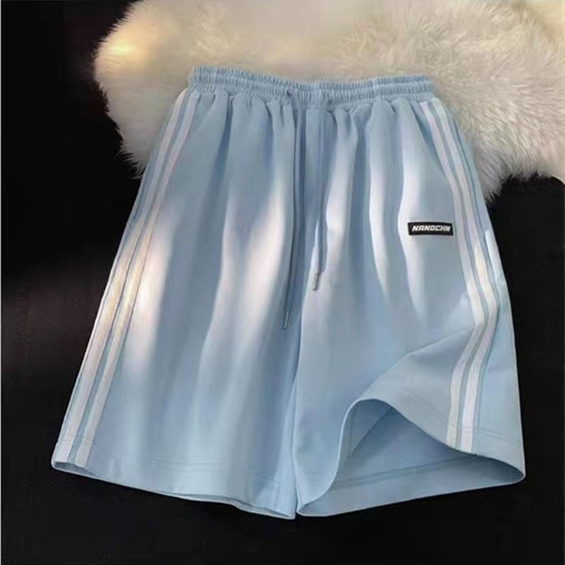 

Five Points Sports Shorts Женские летние тонкие свободные брюки большого размера с высокой талией для выхода в свет, повседневные прямые брюки 2XL синий