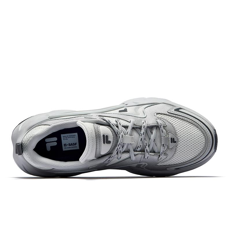 FILA Fusion Force DX Gravity Shoes Fashion Versatile Fabric Synthetic Leather Low Top Casual Running Shoes Men sneaker Space-Silver T12M521101FBS