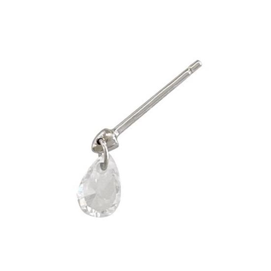 1 Par de Pendientes de Botón Circonita Cúbica Brillante Corte pera Pendientes de Botón Pendientes Adelgazantes para la Cara Joyería Regalo