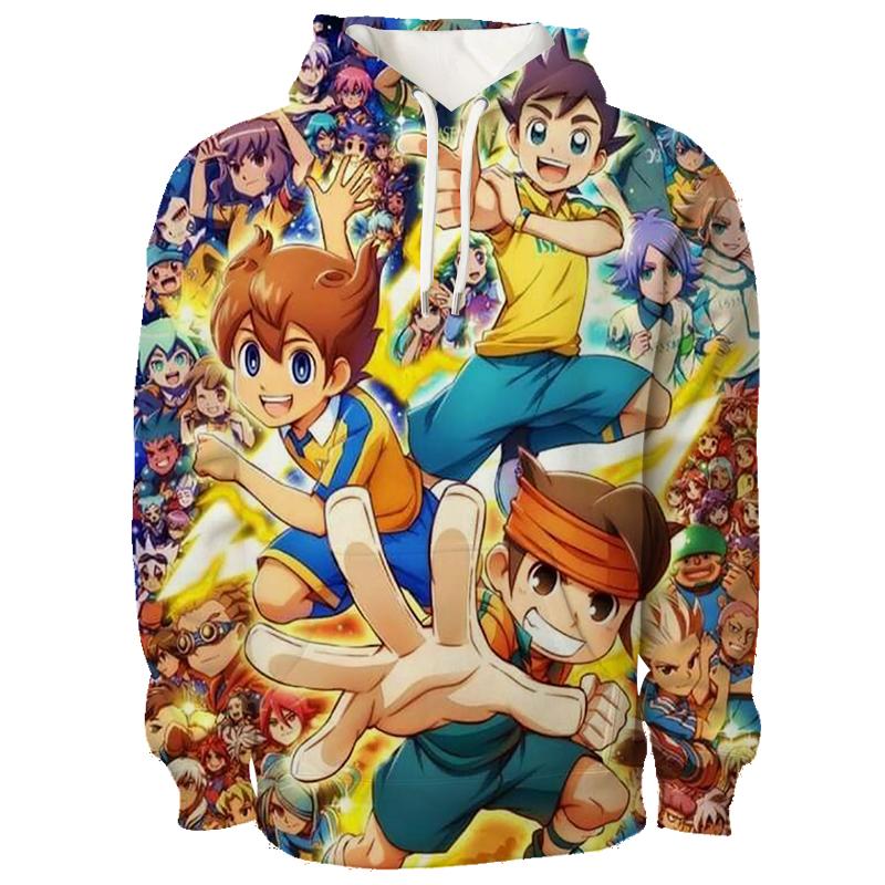 

Inazuma Eleven Cosplay Hoodies 3D Shuuya Gouenshi Print Sports Pullover Children s Sweatshirt Autumn/Winter Outdoor Y2k Tracksuit 160