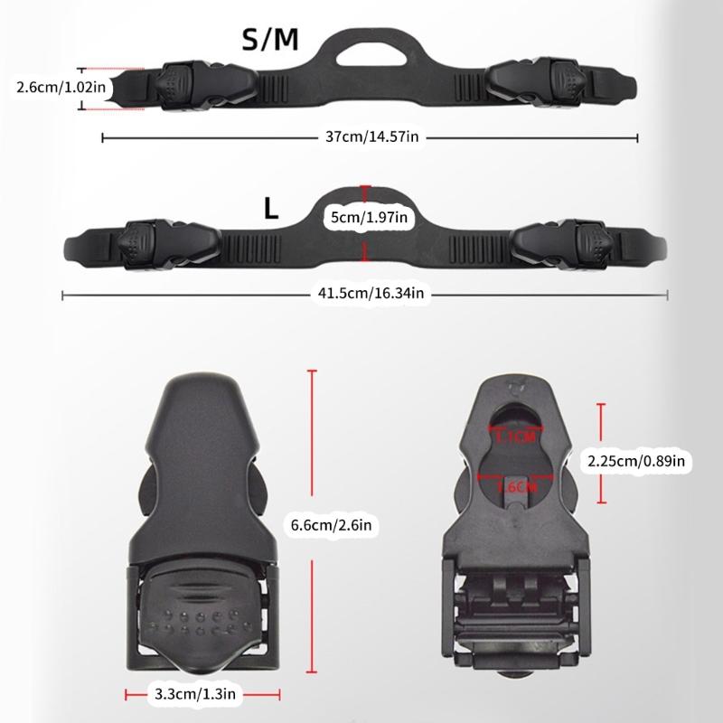 Quick Detaching Scubas Fin Straps Rubber Construction Flippers Straps Swimming Fin Belt for Any Foot Size Easy Installation