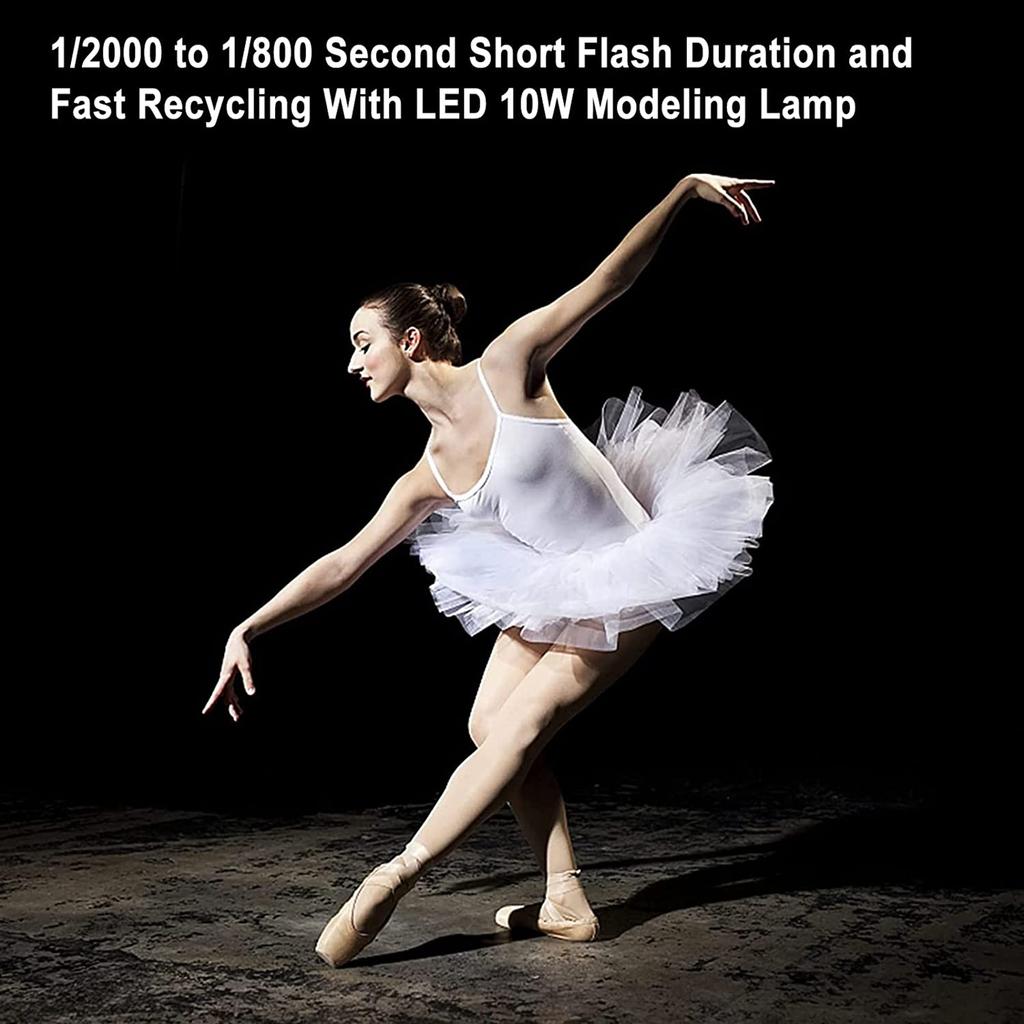 Godox MS200-V Luz de flash de estudio mejorada 200Ws Luz estroboscópica GN53 0,1-1,8S Tiempo de reciclaje 5600+/-200K