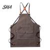 Oil Resistant Cooking Apron Waterproof Kitchen with Pockets, Chef for Men Women, Cross Back Work Barista, Gardening, Painting Craft Durable
