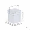 Square Bucket with Lid Versatile Use Fall Resistant Food Grade Storage Pail