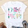 Sweet Love Pug Streetwear White Fashion Women T-Shirts Harajuku Kawaii Clothes Short Sleeve Summer Tee Casual Female Tops O-Neck